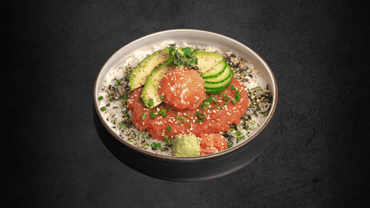 Spicy Tuna Salmon Donburi